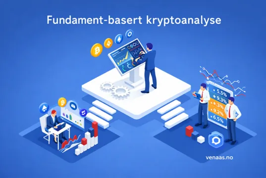 Beste kryptovalutaer å kjøpe i 2026 📊 Langsiktig og Fundament-basert analyse Kryptoinvestorer som analyserer markedsdata og kryptovaluta prosjekter
